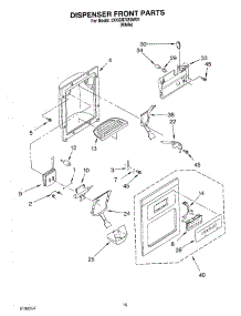 09 - Dispenser Front parts for Whirlpool Refrigerator 3XKGN7050W01 from AppliancePartsPros.com