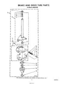 09 - Brake And Drive Tube parts for Whirlpool Washer LA5600XSW0 from AppliancePartsPros.com