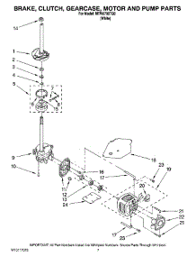 04 - Brake, Clutch, Gearcase, Motor And Pump Parts parts for Maytag Washer MTW5700TQ0 from AppliancePartsPros.com