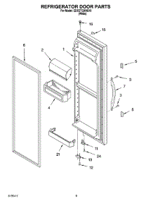 06 - Refrigerator Door Parts parts for Whirlpool Refrigerator ED5GTGXNQ10 from AppliancePartsPros.com