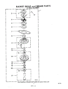 07 - Basket Drive And Brake parts for Whirlpool Washer LHA6480W1 from AppliancePartsPros.com