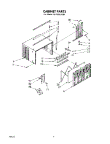 04 - Cabinet Parts parts for Whirlpool Air Conditioner ACP052XM1 from AppliancePartsPros.com