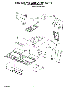 03 - Interior And Ventilation Parts parts for Whirlpool Microwave IMH16XSS1 from AppliancePartsPros.com