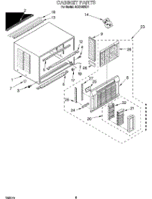 03 - Cabinet parts for Whirlpool Air Conditioner ACQ142XD1 from AppliancePartsPros.com