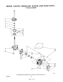 06 - Brake, Clutch, Gearcase, Motor And Pump parts for Whirlpool Washer LA5580XSW0 from AppliancePartsPros.com