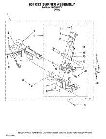 04 - 8318272 Burner Assembly, Optional Parts (Not Included) parts for Maytag Dryer MGD5720TQ0 from AppliancePartsPros.com