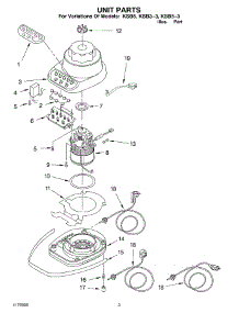 03 - Section parts for Kitchenaid Blender KSB33 from AppliancePartsPros.com