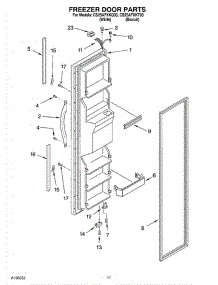 07 - Freezer Door Parts parts for Whirlpool Refrigerator CS25AFXKQ03 from AppliancePartsPros.com