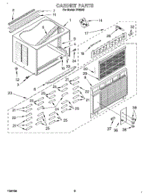 04 - Cabinet parts for Whirlpool Air Conditioner R183A2 from AppliancePartsPros.com