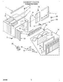03 - Cabinets parts for Whirlpool Air Conditioner BPAC1000AS2 from AppliancePartsPros.com
