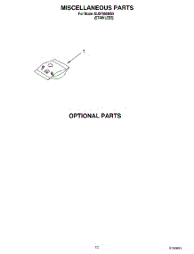 07 - Miscellaneous Parts Optional Parts parts for Whirlpool Dishwasher SUD7000MS0 from AppliancePartsPros.com