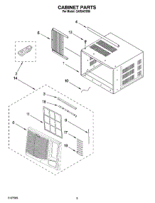 03 - Cabinet Parts parts for Whirlpool Air Conditioner CAR24CSS0 from AppliancePartsPros.com