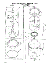 03 - Agitator, Basket And Tub parts for Whirlpool Washer LBT6233DQ0 from AppliancePartsPros.com
