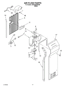 10 - Air Flow parts for Whirlpool Refrigerator 3XEC5SHGKQ00 from AppliancePartsPros.com