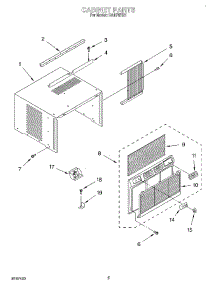 03 - Cabinet parts for Whirlpool Air Conditioner CA12WR01 from AppliancePartsPros.com