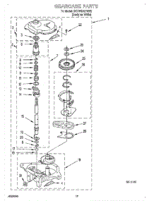 11 - Gearcase parts for Whirlpool Washer Dryer Combo BYCWD6274W2 from AppliancePartsPros.com