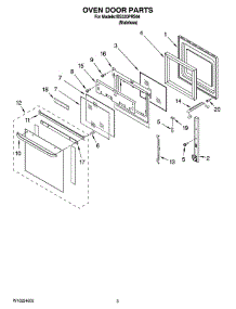 02 - Oven Door Parts parts for Whirlpool Oven IBS330PRS04 from AppliancePartsPros.com