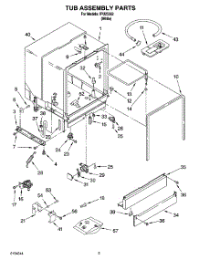 03 - Tub Assembly Parts parts for Whirlpool Dishwasher IPU25362 from AppliancePartsPros.com