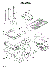 03 - Shelf Parts parts for Whirlpool Refrigerator IR2MHMXRS03 from AppliancePartsPros.com