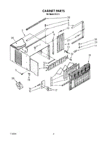 04 - Cabinet parts for Whirlpool Air Conditioner R1211 from AppliancePartsPros.com