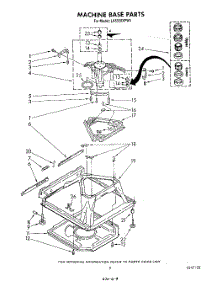 07 - Machine Base parts for Whirlpool Washer LA5550XPW4 from AppliancePartsPros.com