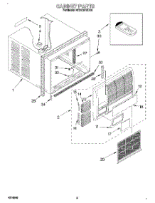 03 - Cabinet parts for Whirlpool Air Conditioner 4CACM10DD0 from AppliancePartsPros.com