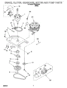 05 - Brake, Clutch, Gearcase, Motor & Pump parts for Whirlpool Washer CCW5243W0 from AppliancePartsPros.com
