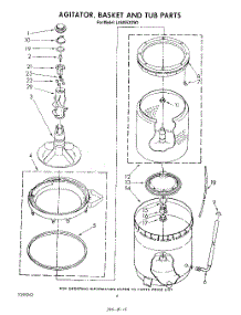 04 - Agitator, Basket And Tub parts for Whirlpool Washer LA6055XSW2 from AppliancePartsPros.com