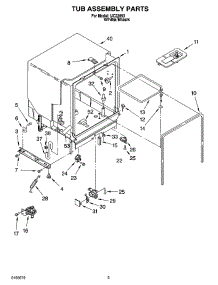 03 - Tub Assembly Parts parts for Whirlpool Dishwasher IJC22053 from AppliancePartsPros.com