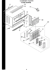 03 - Cabinet parts for Whirlpool Air Conditioner CAH18WC42 from AppliancePartsPros.com