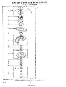 08 - Basket Drive And Brake parts for Whirlpool Washer GLHA7900W1 from AppliancePartsPros.com