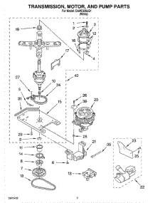 04 - Transmission, Motor, And Pump Parts parts for Whirlpool Washer CAWC529JQ1 from AppliancePartsPros.com