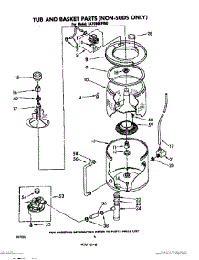 05 - Tub And Basket (Non Suds Only) parts for Whirlpool Washer LA7680XPW0 from AppliancePartsPros.com