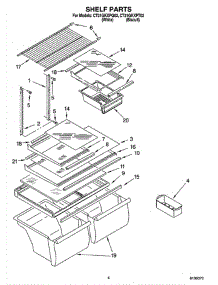 03 - Shelf Parts parts for Whirlpool Refrigerator CT21GKXPQ02 from AppliancePartsPros.com