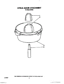 06 - Citrus Juicer Attachment parts for Kitchenaid Food Processor KFP403 from AppliancePartsPros.com