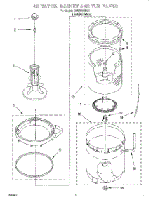 03 - Agitator, Basket And Tub parts for Whirlpool Washer TAWB600EQ1 from AppliancePartsPros.com