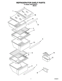 03 - Refrigerator Shelf parts for Whirlpool Refrigerator 4YED7FHQKT01 from AppliancePartsPros.com