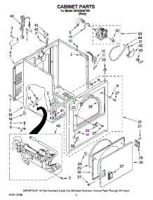 02 - Cabinet Parts parts for Maytag Dryer MGD5840TW0 from AppliancePartsPros.com