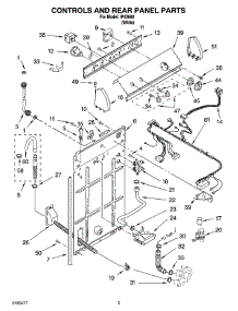 02 - Controls And Rear Panel Parts parts for Whirlpool Washer IP43000 from AppliancePartsPros.com
