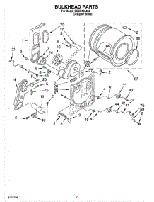 04 - Bulkhead parts for Whirlpool Dryer CGDX463JQ2 from AppliancePartsPros.com