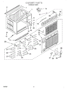 03 - Cabinet parts for Whirlpool Air Conditioner R183F0 from AppliancePartsPros.com