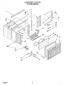 03 - Cabinet parts for Whirlpool Air Conditioner ACM102XZ2 from AppliancePartsPros.com