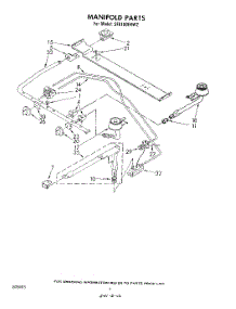 03 - Manifold parts for Whirlpool Range SF0100EKW2 from AppliancePartsPros.com