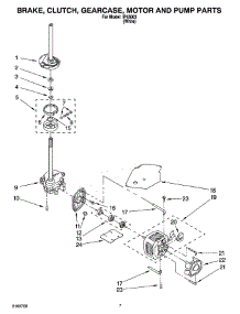 04 - Brake, Clutch, Gearcase, Motor And Pump Parts parts for Whirlpool Washer IP43003 from AppliancePartsPros.com
