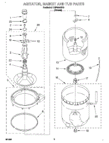 03 - Agitator, Basket And Tub parts for Whirlpool Washer 7LSP8244BN0 from AppliancePartsPros.com