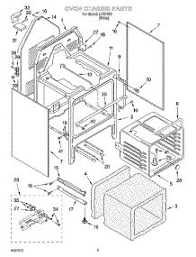04 - Oven Chassis Parts parts for Whirlpool Range IJP87802 from AppliancePartsPros.com