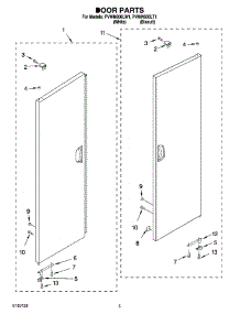 03 - Door Parts parts for Whirlpool Personal Valet System PVWN600LW1 from AppliancePartsPros.com