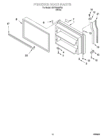 07 - Freezer Door, Lit / Optional parts for Whirlpool Refrigerator 3XKVN490F03 from AppliancePartsPros.com