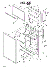 02 - Door Parts parts for Whirlpool Refrigerator ET1MTEXMQ03 from AppliancePartsPros.com