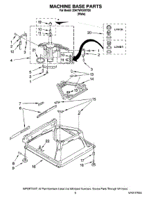 05 - Machine Base Parts parts for Maytag Washer 2DATW4305TQ0 from AppliancePartsPros.com
